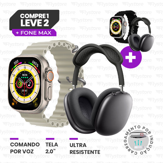 Iwo 16 Watch Series 8 Ultra [COMPRE 1 LEVE 2] + 2 Fones Air Max