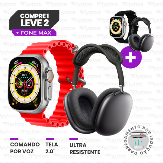 Iwo 16 Watch Series 8 Ultra [COMPRE 1 LEVE 2] + 2 Fones Air Max