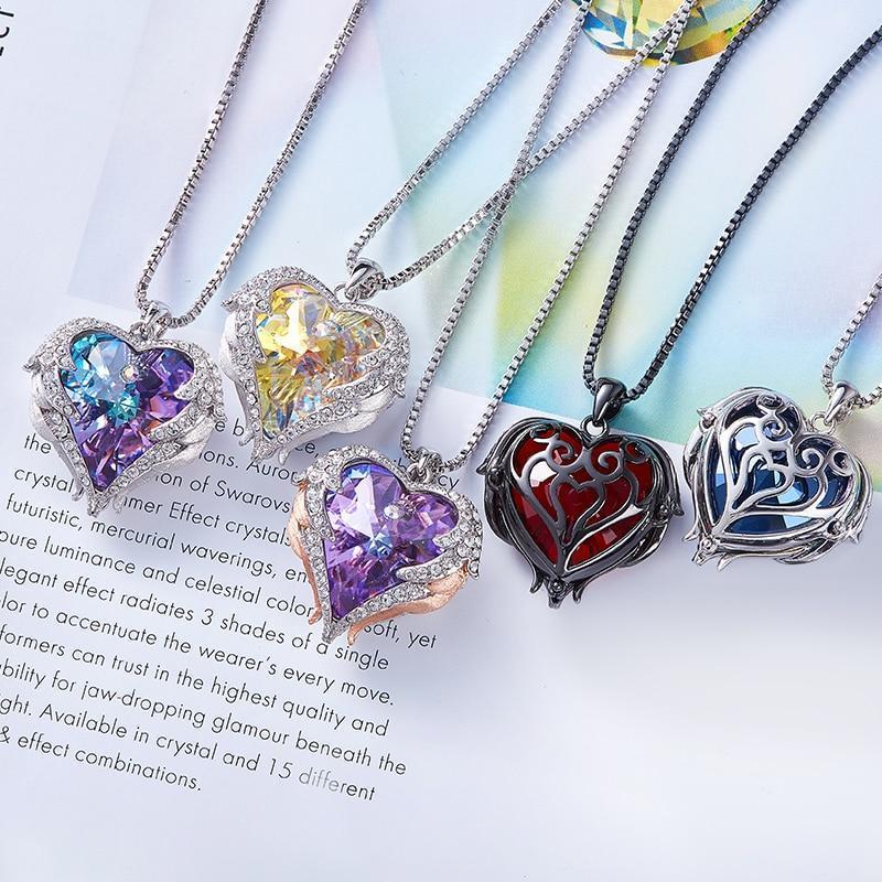 Colar Coração de Cristal