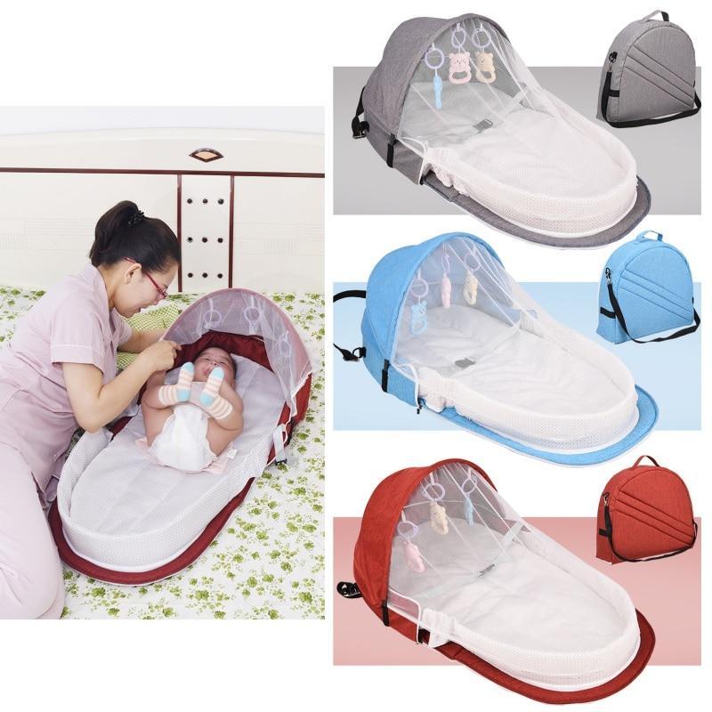 Chiqueirinho Bolsa Berço Portátil mala de bebê viagem proteção solar e mosquitos movel baby crib dobrável